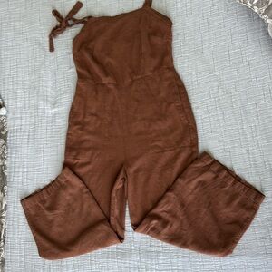 Universal Thread Rust Jumpsuit with pockets and shoulder ties